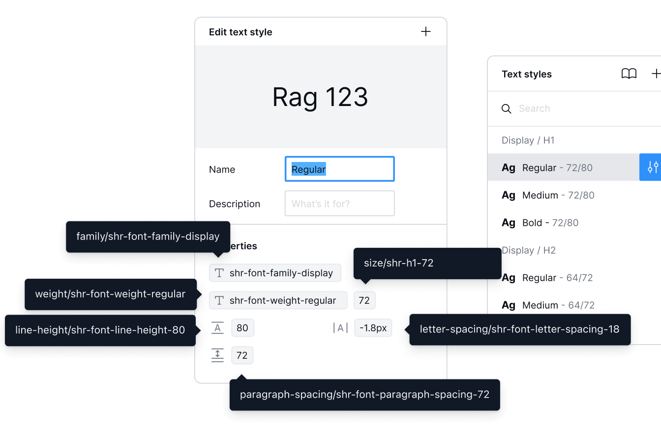 Seamless adaptation with Variables and Tokens