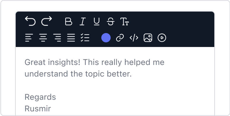 Rich Text Editor