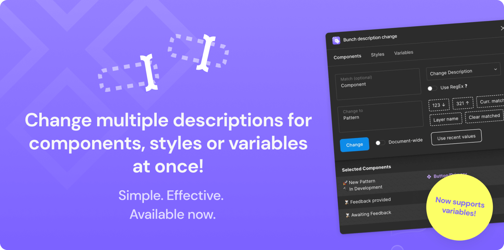 Bunch description change
